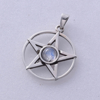 Pentagram with Moonstone Pendant