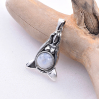 Silver Mother Earth with Moonstone Pendant
