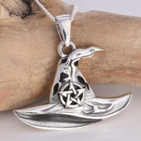 Silver Witches Hat Pendant