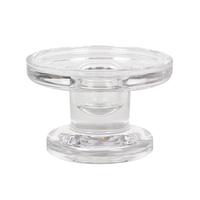 Round Double Ended Glass Candle Holder