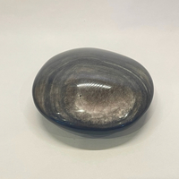 Large Obsidian Sheen Palm Stone