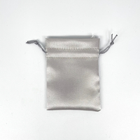 Small Silver Silk Bag
