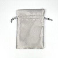Large Silver Silk Bag