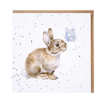 Wrendale I Spy A Butterfly Rabbit Card