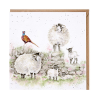 Wrendale Green Pastures Sheep Card