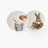 Wrendale  Robin and Bunny Plate Set
