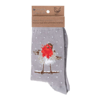 Wrendale Robin Christmas Socks