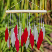 Silver and Red Glass Suncatcher