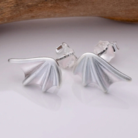 Silver Dragon Wings Studs