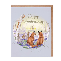 Wrendale Bluebell Woods Woodland Animal Anniversary Greeting Card