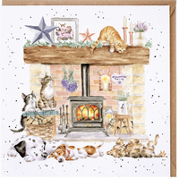 Wrendale There's No Place Like Home Cat and Dog Greeting Card