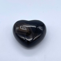 Black Banded Agate Heart