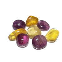 Yellow and Purple Fluorite Tumblestone